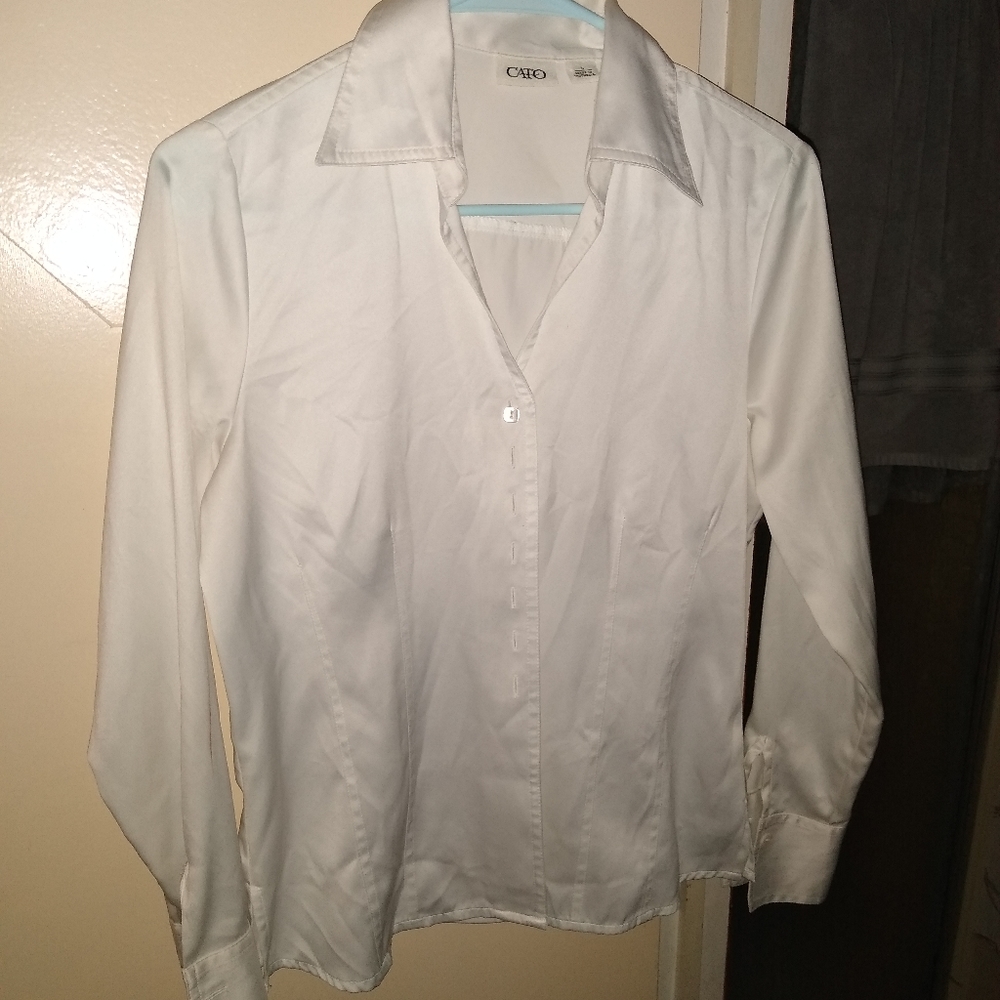 Silk Cato White Dress Shirt